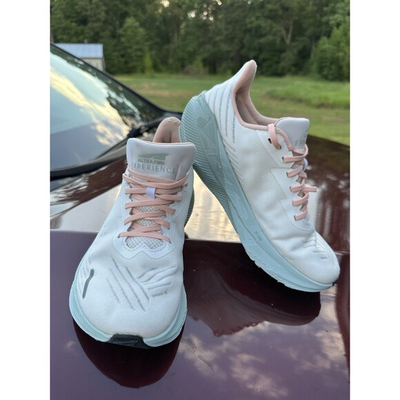 Altra Women's Athletic Shoes in White and Light Blue - Picture 1 of 9